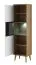 Vitrine Maryhill 10, Farbe: Eiche Riviera / Weiß - Abmessungen: 197 x 50 x 40 cm (H x B x T)