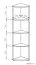 Eckregal Cikupa 33, Farbe: Nuss / Ulme - Abmessungen: 160 x 40 x 40 cm (H x B x T)