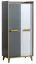 Drehtürenschrank / Kleiderschrank Caranx 1, Farbe: Weiß / Eiche / Anthrazit - Abmessungen: 195 x 90 x 55 cm (H x B x T)