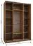 Kleiderschrank / Schiebetürenschrank | 2 Schiebetüren | 2 Kleiderstangen | 245,5 x 160 x 64 cm | 10 Einlegeböden | 11 Fächer | Farbe: Eiche Artisan