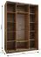 Kleiderschrank / Schiebetürenschrank | 245,5 x 160 x 64 cm | 2 Kleiderstangen | Farbe: Weiß | Soft-Close | 11 Fächer | 10 Einlegeböden | Spiegel