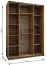 Kleiderschrank / Schiebetürenschrank | Farbe: Weiß | 245,5 x 170 x 64 cm | 11 Fächer | 2 Kleiderstangen | Spiegel | 2 Schiebetüren | Soft-Close