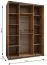 Kleiderschrank / Schiebetürenschrank | Soft-Close | Spiegel | Farbe: Kaschmir | 2 Kleiderstangen | 11 Fächer | 2 Schiebetüren | 245,5 x 170 x 64 cm