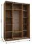 Kleiderschrank / Schiebetürenschrank | Soft-Close | Spiegel | Farbe: Kaschmir | 2 Kleiderstangen | 11 Fächer | 2 Schiebetüren | 245,5 x 170 x 64 cm