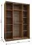 Kleiderschrank / Schiebetürenschrank | 245,5 x 180 x 64 cm | 11 Fächer | 2 Schiebetüren | Soft-Close | Spiegel | Farbe: Weiß | 2 Kleiderstangen