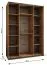 Kleiderschrank / Schiebetürenschrank | Soft-Close | 2 Kleiderstangen | 245,5 x 180 x 64 cm | Spiegel | 2 Schiebetüren | Farbe: Eiche Artisan | 11 Fächer