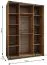 Kleiderschrank / Schiebetürenschrank | Soft-Close | 245,5 x 170 x 64 cm | 2 Kleiderschrank | 2 Schiebetüren | Spiegel | 11 Fächer | Farbe: Eiche Artisan