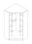 Eckkleiderschrank | Fafe 08 | Eiche Artisan | 2 Türen | Holzoptik |2 Kleiderstangen | 10 Fächer | Soft Close | 195 x 91 x 91 cm | viel Stauraum