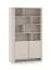 Bücherregal | Kaschmir | Vytgarth 07 | 170 x 103 x 39 cm | 2 Türen | 12 Fächer | griffloses Design | Push-to-Open | moderner Stil | geräumiges Regal