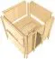 Sauna "Tjara 1" SET mit Klarglastür & Ofen 9 kW - 193 x 184 x 209 cm (B x T x H)