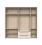 Kleiderschrank mit genügend Stauraum Neiafu 45, Farbe: Kaschmir, zwei Schubladen, Maße: 226 x 232 x 60 cm, drei Kleiderstangen, Soft-Close-Funktion, verstellbare Füße