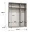 Kleiderschrank mit einer Spiegeltür Korab 68, Farbe: Eiche Artisan, zwei Kleiderstangen, 1,5 Meter breit, Soft-Close-Funktion, zwei Fächer, Griffe: Kaschmir