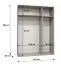 Kleiderschrank / Drehtürenschrank mit 1,5 Meter breite Korab 126, Farbe: Weiß, Soft-Close-Funktion, Griffe: Gold, zwei Fächer, zwei Kleiderstangen