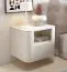 Nachtkommode | Kaschmir | 1 Schublade | 1 Fach | 50 x 40 x 50 cm | Push-to-open Funktion | Nachtkästchen| Lamellen Design | auf Beinen oder hängend | für Schlafzimmer
