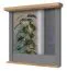 Spiegel Lotofaga 04, Farbe: Grau / Walnuss - 79 x 84 x 13 cm (H x B x T)