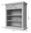 Schuhschrank Lotofaga 02, Farbe: Weiß / Walnuss - 102 x 86 x 38 cm (H x B x T)
