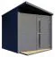 Gartenhaus 2,97 x 2,34 Meter (inkl. Dach) | Anthrazit | Pultdach Abbildung