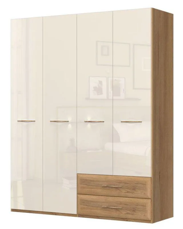 Kleiderschrank beige hochglanz Abbildung