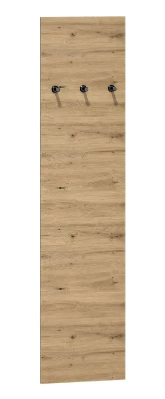 Garderobe Pandrup 07, Farbe: Eiche - Abmessungen: 145 x 35 x 2 cm (H x B x T)