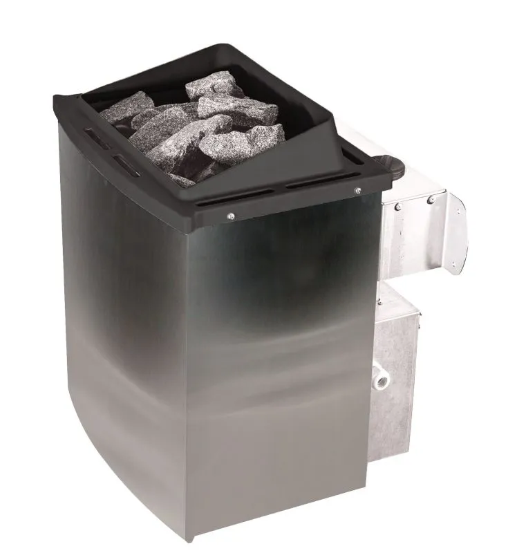 Saunaofen mit integrierter Steuerung 9 kW Edelstahl