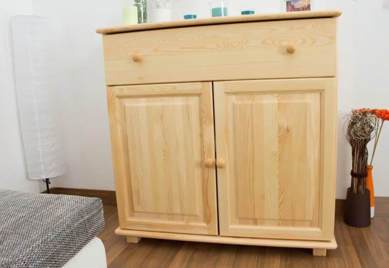 Anrichte, Kiefer massiv, Breite: 100 cm, Farbe: Natur Abbildung