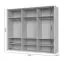 Drehtürenschrank mit Rahmen Neiafu 47, zwei Spiegeltüren, drei Kleiderstangen, neun Einlegeböden, Maße: 224 x 272 x 56 cm, Soft-Close-Funktion