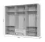 Großer Kleiderschrank mit zwei Schubladen Neiafu 50, Soft-Close-Funktion, Farbe: Kaschmir, verstellbare Füße, Maße: 226 x 277 x 60 cm, drei Kleiderstangen
