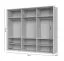 Kleiderschrank mit sechs Türen und LED-Rahmen Neiafu 74, Farbe: Kaschmir, verstellbare Füße, drei Kleiderstangen, Maße: 226 x 277 x 60 cm, neun Einlegeböden
