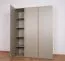 Moderner Kleiderschrank Fricourt 01, Mintgrün / Eiche dunkel, 195 x 145 x 50 cm, mit 9 Fächern und 2 Kleiderstangen, ABS-Kanten, robust und langlebig