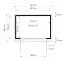 Holz-Gartenhaus 1,39 x 1,91 Meter (inkl. Dach) | Grau | Pultdach Abbildung