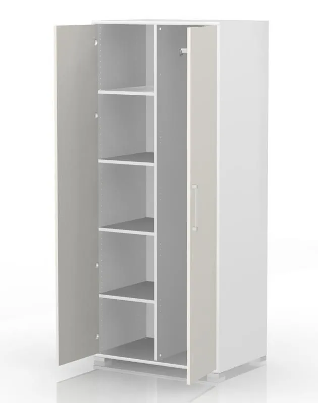 Kleiderschrank, Breite: 84 cm, Farbe: Weiß Abbildung