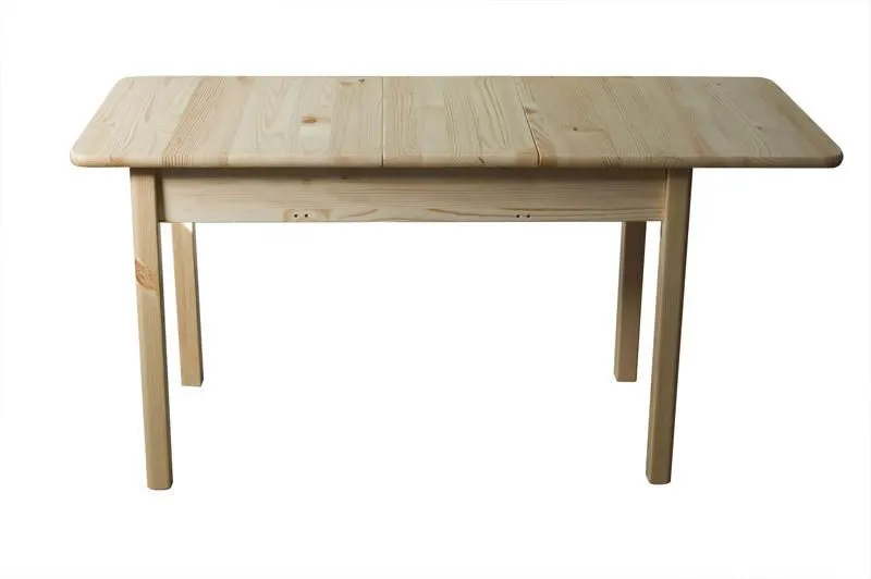 Esstisch Esszimmertisch 120x80 cm Kiefer massiv, Ausziehbar auf 170, Farbe: Natur Abbildung