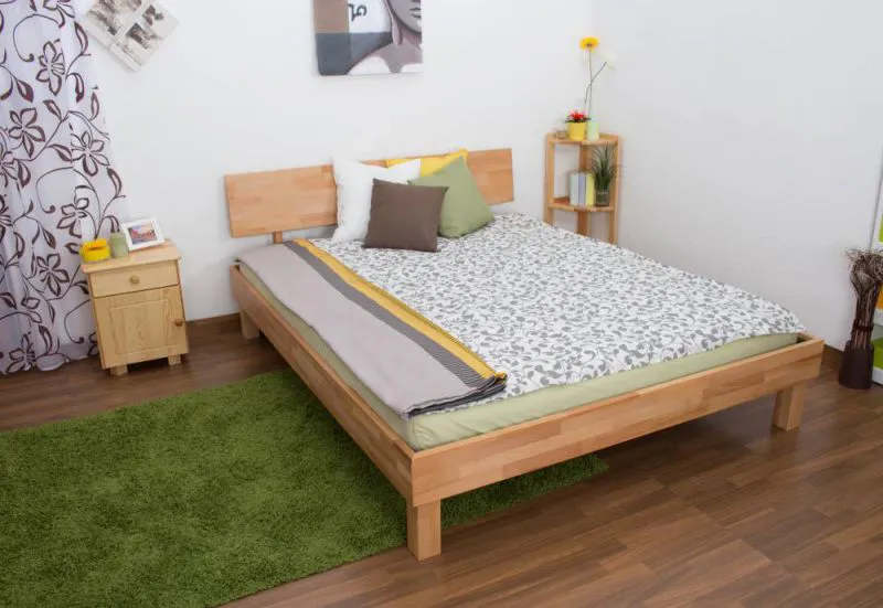 Kernbuche Holzbett 160 x 200 cm geölt Abbildung