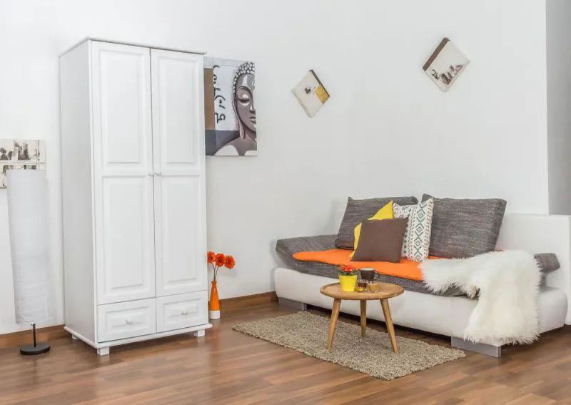 weißer Schrank Kiefer 190x90x60 cm Abbildung