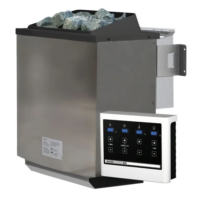 Biokombiofen 11 kW - inkl. Steuergerät Easy Bio und Steinen (12 kg)