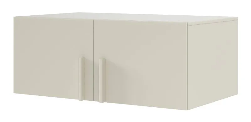 Aufsatz für Kleiderschrank Edegem 03 | ABS-Kanten | Farbe: Kaschmir | 100 x 61 x 40 cm | 2 Türen | 1 großes Fach