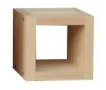 Hängeregal, Wandregal, Bücherregal - 15 cm breit, Kiefer Massivholz, Farbe: Natur Abbildung