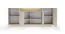 Kommode | Farbe: Beige / Eiche Cremona | 4 Drehtüren | inkl. LED-Beleuchtung | 9 Fächer | 203 x 40 x 83 cm | Push-to-open Funktion | Sideboard | ABS-Kanten