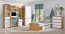Jugendzimmer - Regal Alard 11, Farbe: Eiche / Weiß - Abmessungen: 171 x 35 x 36 cm (H x B x T)
