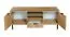 TV-Schrank / TV-Möbel modern Luanco 02, Farbe: Eiche Gold Craft, zwei Türen, geriffelte Front, eine Schublade, vier Fächer, ABS-Kantenschutz