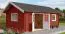 Gartenhaus G293 Schwedenrot inkl. Fußboden - 40 mm Blockbohlenhaus, Grundfläche: 22,42 m², Satteldach