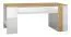 Couchtisch Tullahoma 10, Farbe: Eiche / Weiß Glanz - Abmessungen: 109 x 60 x 48 cm (B x T x H)