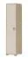 Kinderzimmer - Drehtürenschrank / Kleiderschrank Benjamin 10, Farbe: Buche / Creme - 198 x 44 x 56 cm (H x B x T)