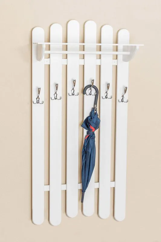 Garderobe Kiefer massiv Vollholz weiß Junco 340 - Abmessung 150 x 70 x 33 cm