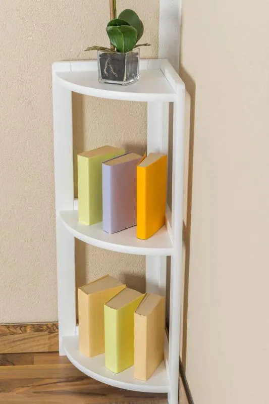 Regal - 40 cm breit, Kiefer Holz-Massiv, Farbe: Weiß Abbildung