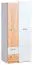 Jugendzimmer - Kleiderschrank, Farbe: Esche / Weiß - Abmessungen: 188 x 80 x 52 cm (H x B x T) Abbildung