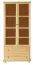 Wohnzimmerschrank, Vitrine, 84 cm breit, Kiefernholz massiv, Farbe: Natur Abbildung