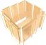 Sauna "Eldar" SET mit bronzierter Tür - Farbe: Natur, Ofen 9 kW - 231 x 231 x 198 cm (B x T x H)