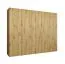 Kleiderschrank mit drei Kleiderstangen Korab 35, 2,5 Meter breit, drei Fächer, fünf Türen, Farbe: Eiche Artisan, Soft-Close-Funktion, Griffe: Kaschmir