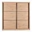 Großer Schiebetürenschrank mit einer Kleiderstange Panevo 03, Farbe: Eiche Artisan, sechs Fächer, Maße: 215,5 x 213 x 60 cm, modernes Design